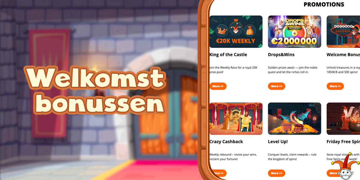 Welkomstbonussen bij storting